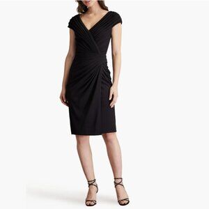 Tadashi Shoji Pleated Crepe Sheath Dress (XL)